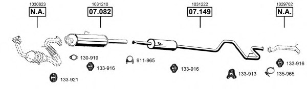 ASMET FO075615 Exhaust System